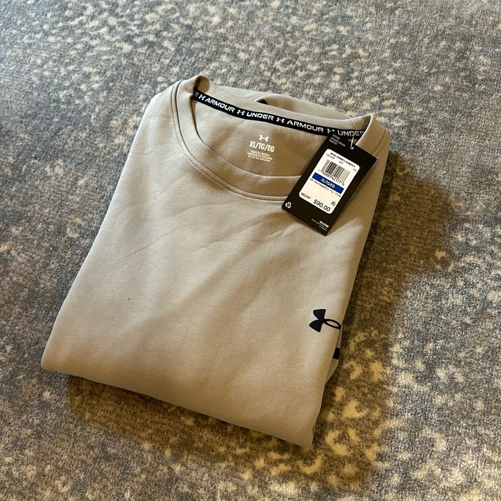 UNDER ARMOUR TAN MENS NWT SWEATSHIRT XL